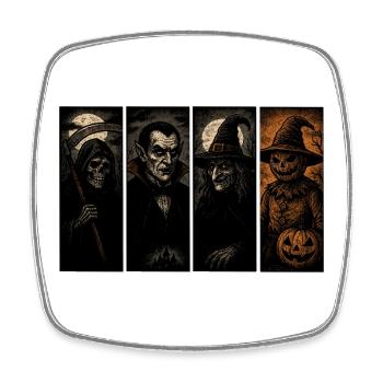 Sensenmann Hexe Vampir Vogelscheuche Shirt - Viereckiger Kühlschrankmagnet - Weiß - Vorne