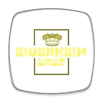 Eigenheim 2025 - Viereckiger Kühlschrankmagnet - Weiß - Vorne