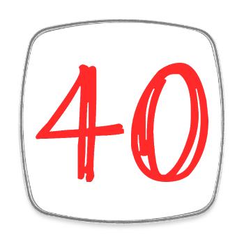 Digital Design Numbers in Red - Square fridge magnet - white - Front