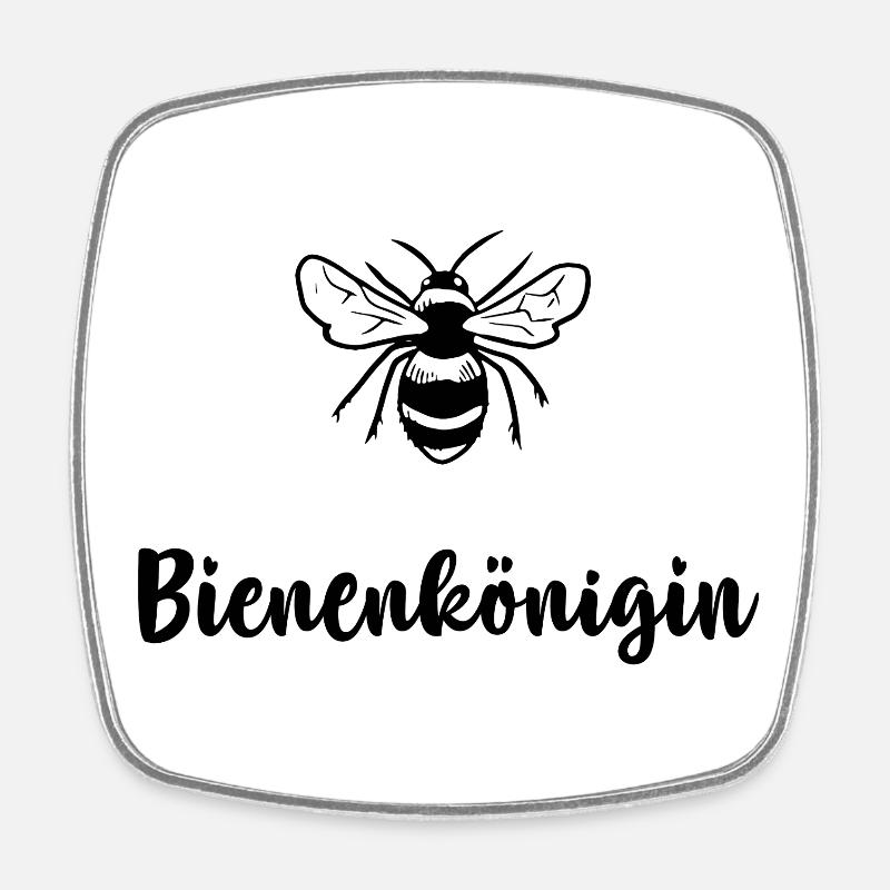 queen bee - Square fridge magnet - white