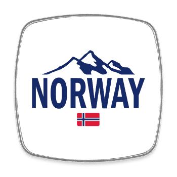 Norway - Norge - Norway - Flag - Scandinavia - Square fridge magnet - white - Front