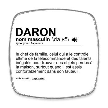 Daron Papa Gift Man Humor Father's Day - Square fridge magnet - white - Front