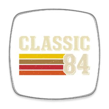 Rétro Classique 84 – Né en 1984 Vintage Anniversaire - Magnet carré - blanc - Devant