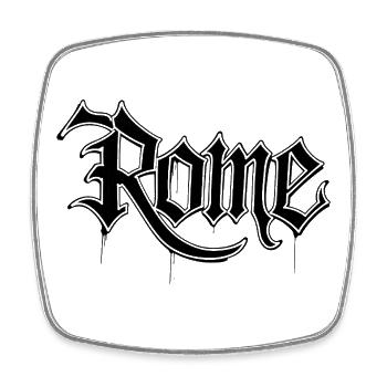 Rome  - Viereckiger Kühlschrankmagnet - Weiß - Vorne