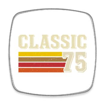 Rétro Classique 75 – Né en 1975, Anniversaire Vintage - Magnet carré - blanc - Devant