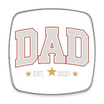 Custom Dad Birthday Icon Design - Square fridge magnet - white - Front