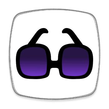 Gradient Purple Square Sunglasses Design - Square fridge magnet - white - Front