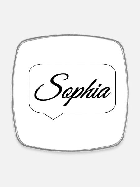 Sophia - Square fridge magnet - white