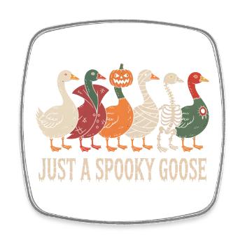 Nur eine gruselige Gans Halloween-Stimmung - Viereckiger Kühlschrankmagnet - Weiß - Vorne