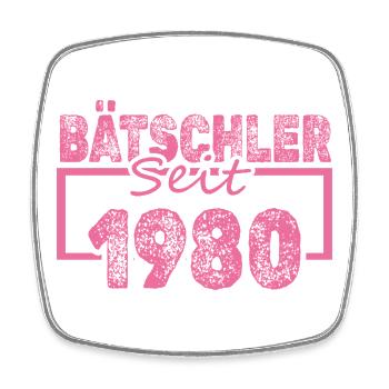 Jungeselle 1980 - Viereckiger Kühlschrankmagnet - Weiß - Vorne
