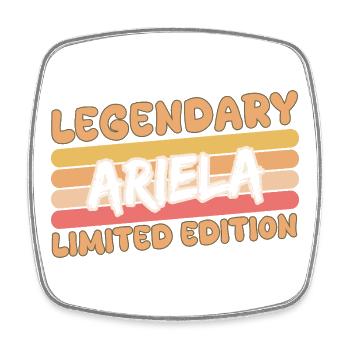 Ariela als Name - Viereckiger Kühlschrankmagnet - Weiß - Vorne