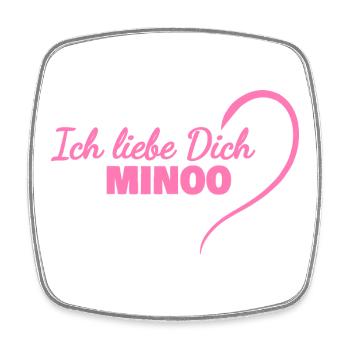 Minoo - Magnet carré - blanc - Devant