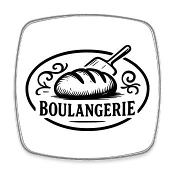 bakery - Square fridge magnet - white - Front