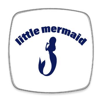 MERMAID - Viereckiger Kühlschrankmagnet - Weiß - Vorne