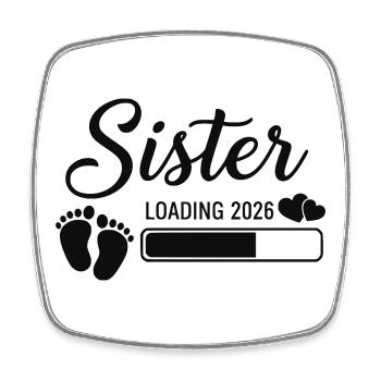 Chargement des sœurs 2026 - Magnet carré - blanc - Devant