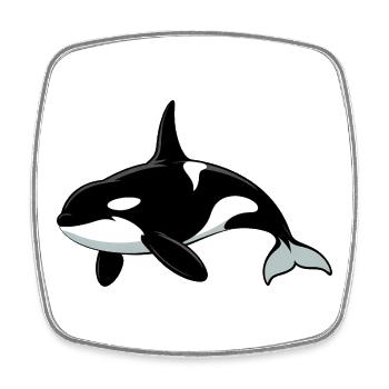 Amoureux des animaux marins des orques - Magnet carré - blanc - Devant