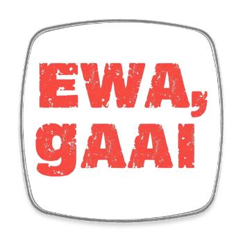 Ewa, geai. Proverbes anversois - Magnet carré - blanc - Devant