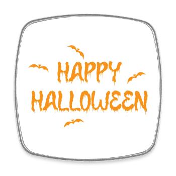 T-shirt joyeux Halloween - Magnet carré - blanc - Devant