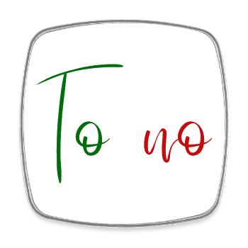 Amo Torino, elegant minimalist design - Square fridge magnet - white - Front