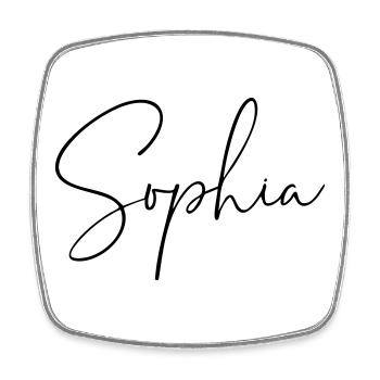 Sophia / Handwriting Design - Square fridge magnet - white - Front