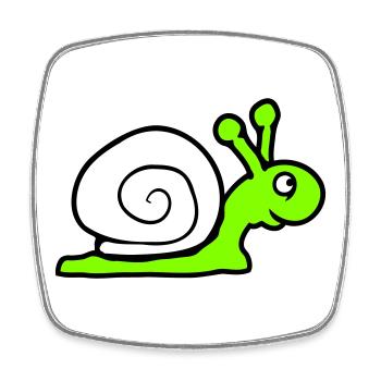 Snail Shell Cute Cute Happy Cool - Square fridge magnet - white - Front