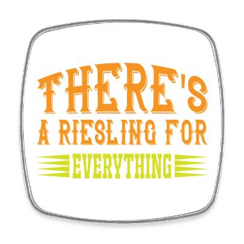 There´s Riesling for everything - Viereckiger Kühlschrankmagnet - Weiß - Vorne
