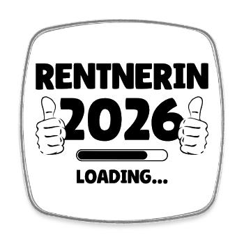 Retiree 2026 Loading Bar Design - Square fridge magnet - white - Front