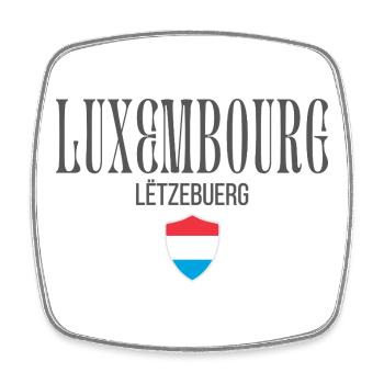 Ich liebe Luxemburg, Luxemburger Stolz - Viereckiger Kühlschrankmagnet - Weiß - Vorne