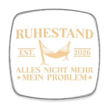 Ruhestand 2026 Arbeitskollege Angehender Rentner - Viereckiger Kühlschrankmagnet - Weiß - Vorne