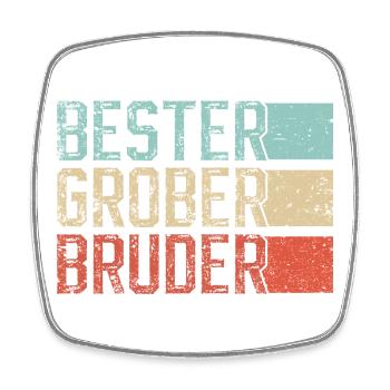 Meilleur Big Brother Retro - Magnet carré - blanc - Devant