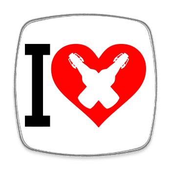 I Love Beer - Square fridge magnet - white - Front