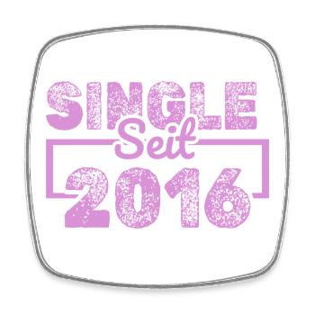 Single 2016 - Square fridge magnet - white - Front