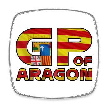 aragon_gp - Viereckiger Kühlschrankmagnet - Weiß - Vorne