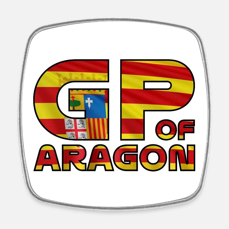 aragon_gp - Magnet carré - blanc