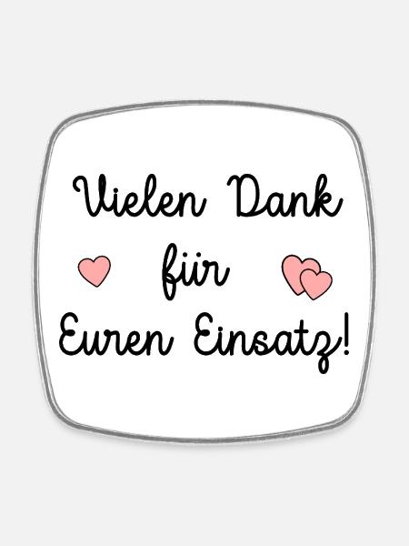 Vielen Dank Gruppe Team - Viereckiger Kühlschrankmagnet - Weiß