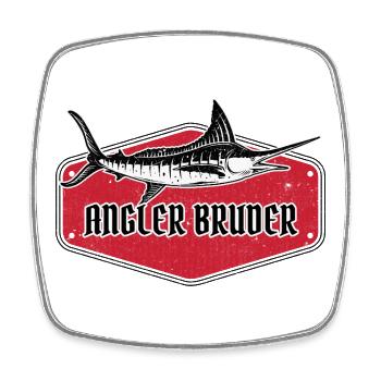 ANGLER BROTHER MODERN AMERICA DESIGN - Square fridge magnet - white - Front