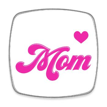 Mom 1st Mother's Day Expectant Mom - Square fridge magnet - white - Front