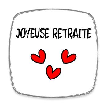 RETIREMENT. COLLEAGUE. RETIREMENT. RETIRED. RETIREMENT. - Square fridge magnet - white - Front
