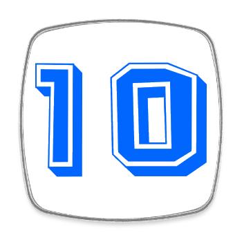 10. 10 YEARS. 10th ANNIVERSARY. 10 YEAR ANNIVERSARY. - Square fridge magnet - white - Front