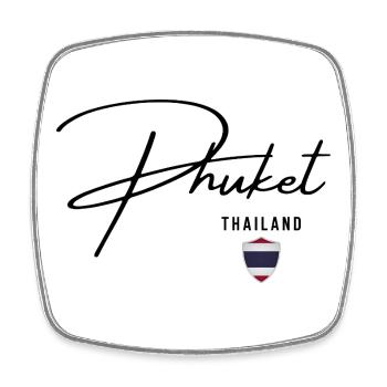 Elegant design Phuket, Thai pride - Square fridge magnet - white - Front