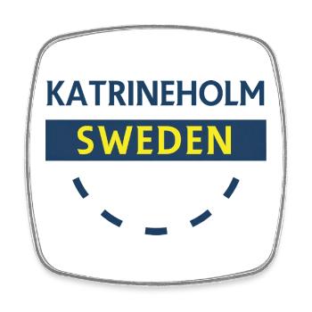 Katrineholm Suède Insigne - Magnet carré - blanc - Devant