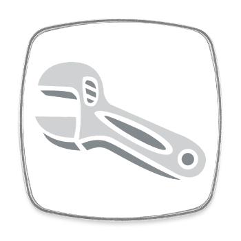 Illustration d’outil de clé de bande dessinée - Magnet carré - blanc - Devant
