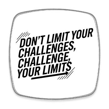 Challenge Your Limits - Motivation Mental Toughnes - Square fridge magnet - white - Front