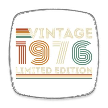 1976 Vintage Retro Geburtstagsgeschenk - Viereckiger Kühlschrankmagnet - Weiß - Vorne