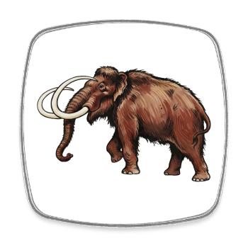 Woolly Mammoth Vintage Illustration - Square fridge magnet - white - Front