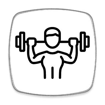 bodybuilding - Square fridge magnet - white - Front