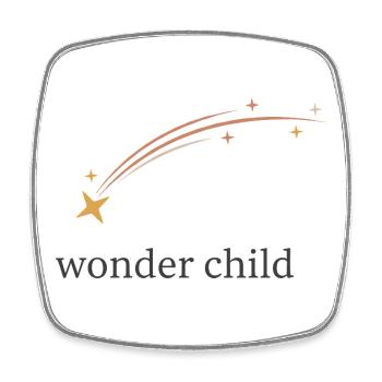 Wonder Child Shooting Star Arc - Square fridge magnet - white - Front