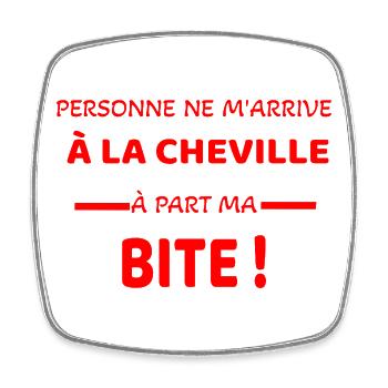 T-shirt humoristique - Magnet carré - blanc - Devant