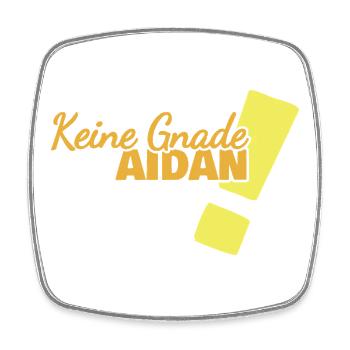 Aidan dans le rôle de l’humour - Magnet carré - blanc - Devant