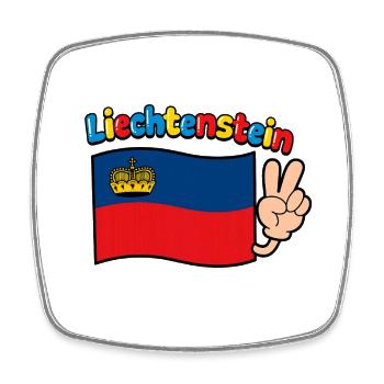Liechtenstein Flag - Square fridge magnet - white - Front